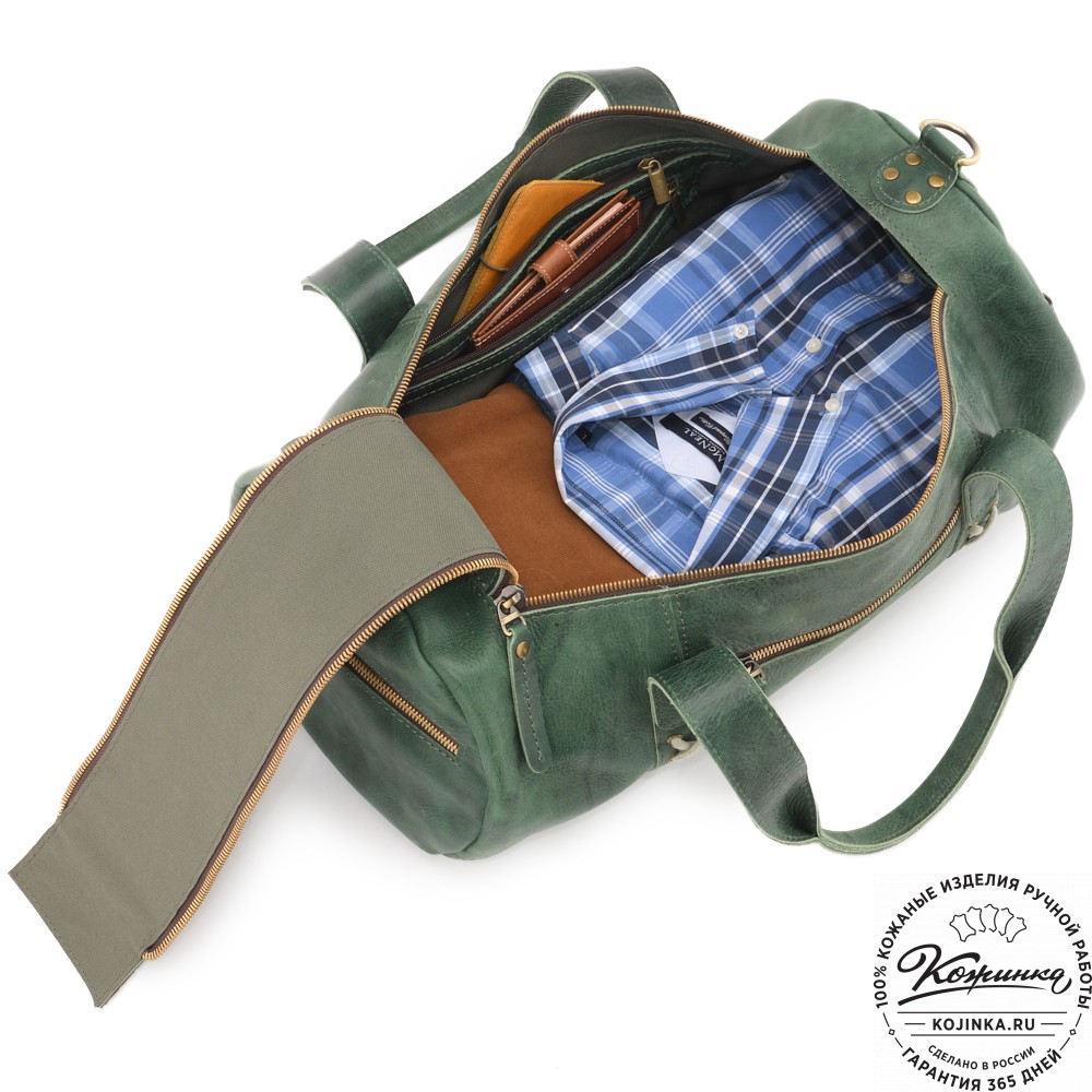  Кожаная сумка "Тайлер" (изумруд) 